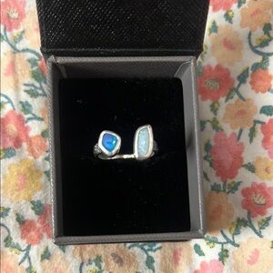 Elegant Silver Opal Ring